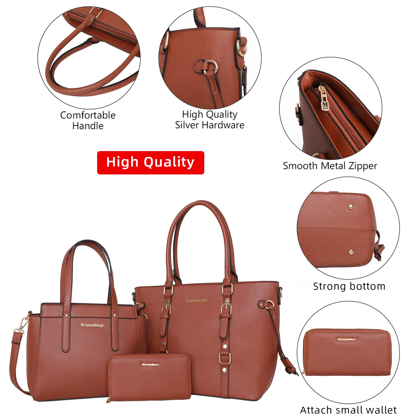 Foto 7 pulgar | Set De Monedero Montana West, Bolso Tipo Cartera De Piel Para Mujer - Venta Internacional.