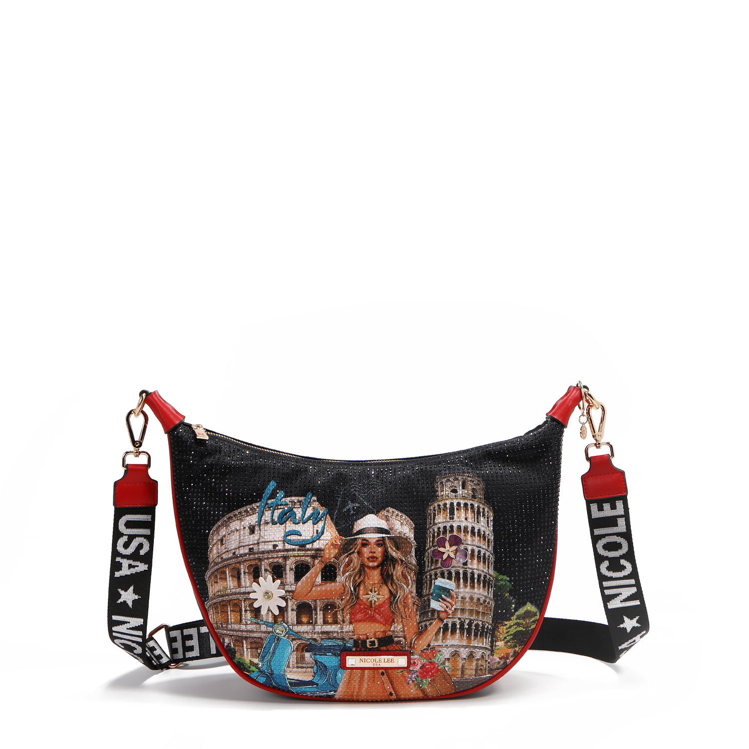 Foto 2 pulgar | Bolsa Shoulder Nicole Lee Estampado Martha Travels