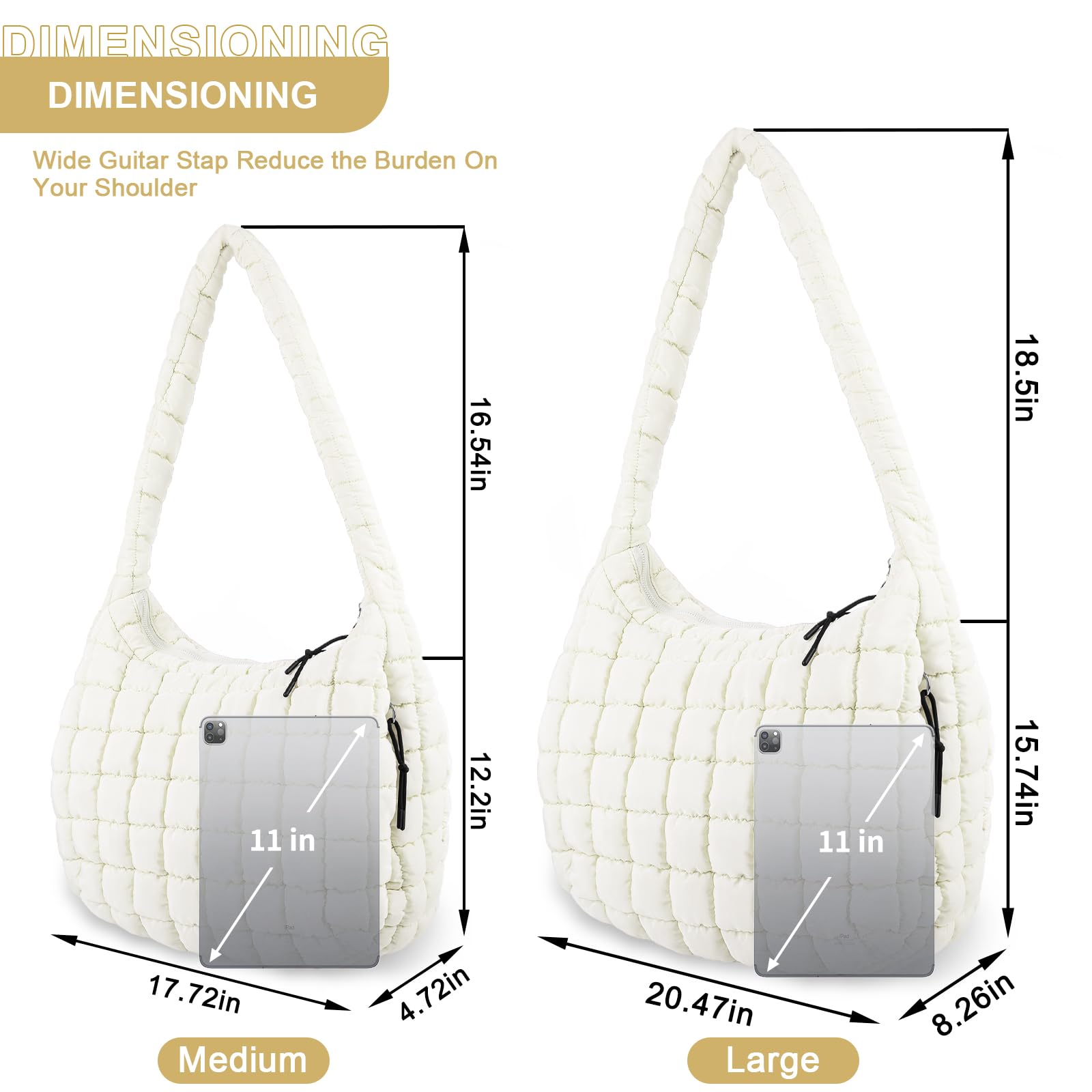 Foto 3 pulgar | Bolsa Acolchada Uixizq Nailon Beige para Mujer - Venta Internacional
