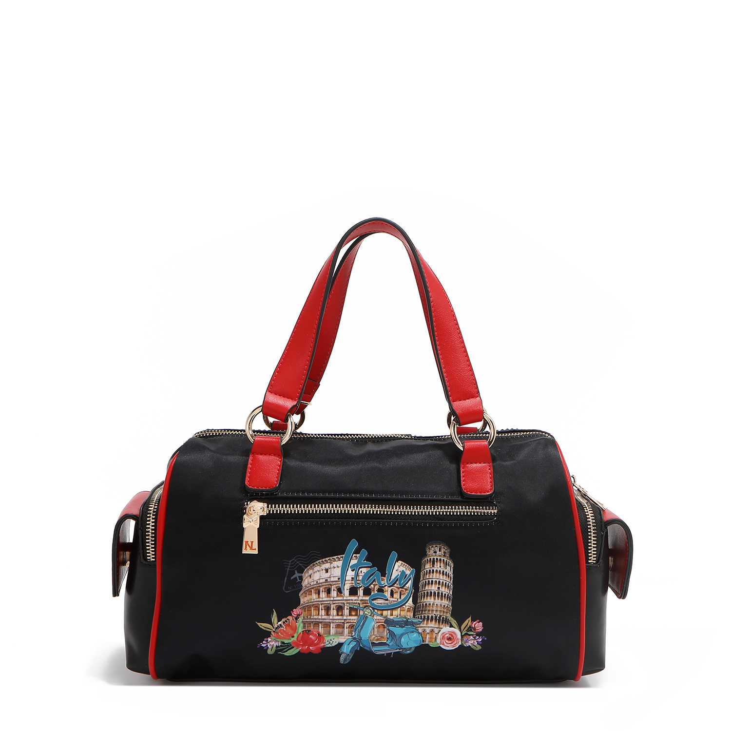 Foto 3 pulgar | Bolsa Boston Nicole Lee Estampado Martha Travels Travel