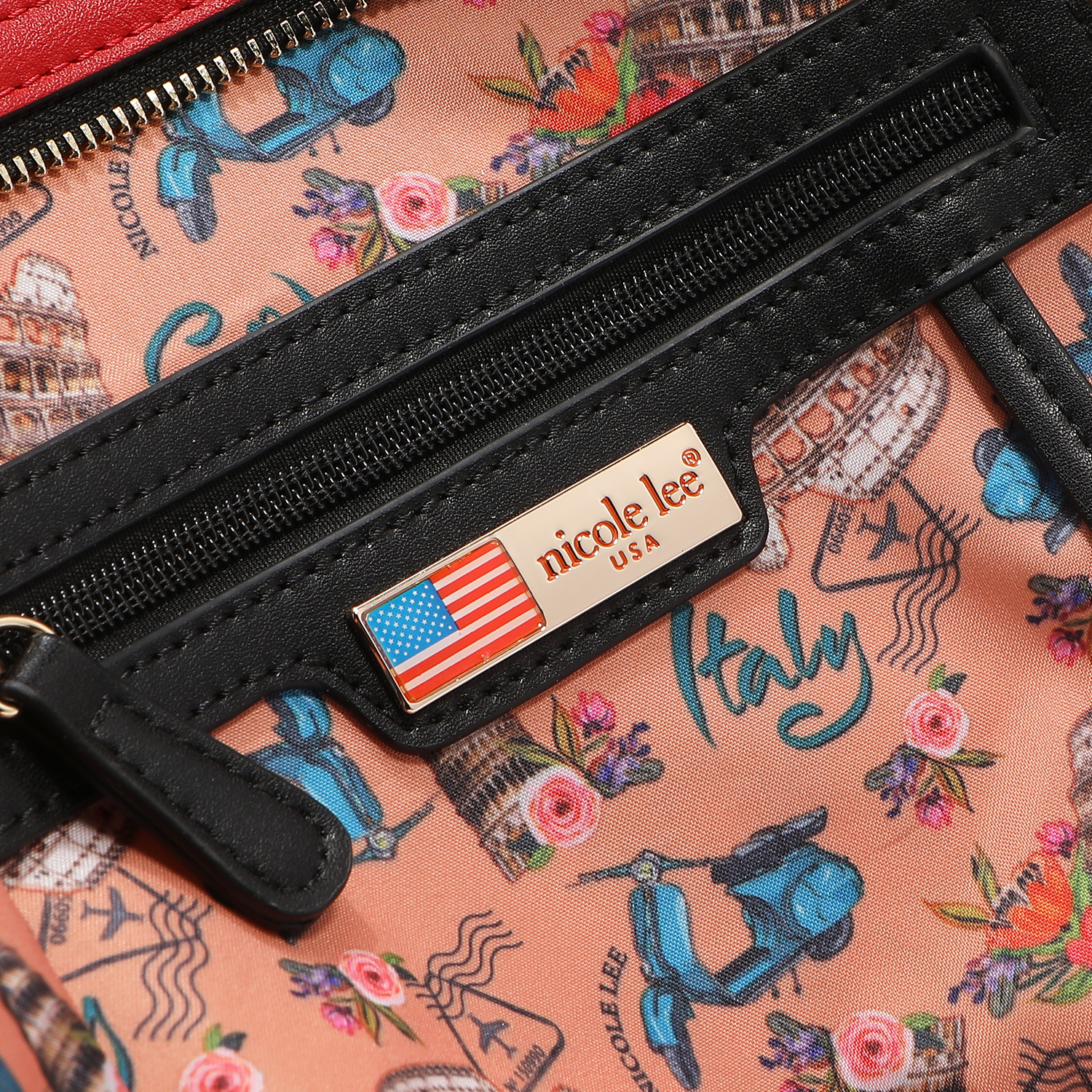 Foto 8 pulgar | Bolsa Tote Nicole Lee Estampado Martha Travels