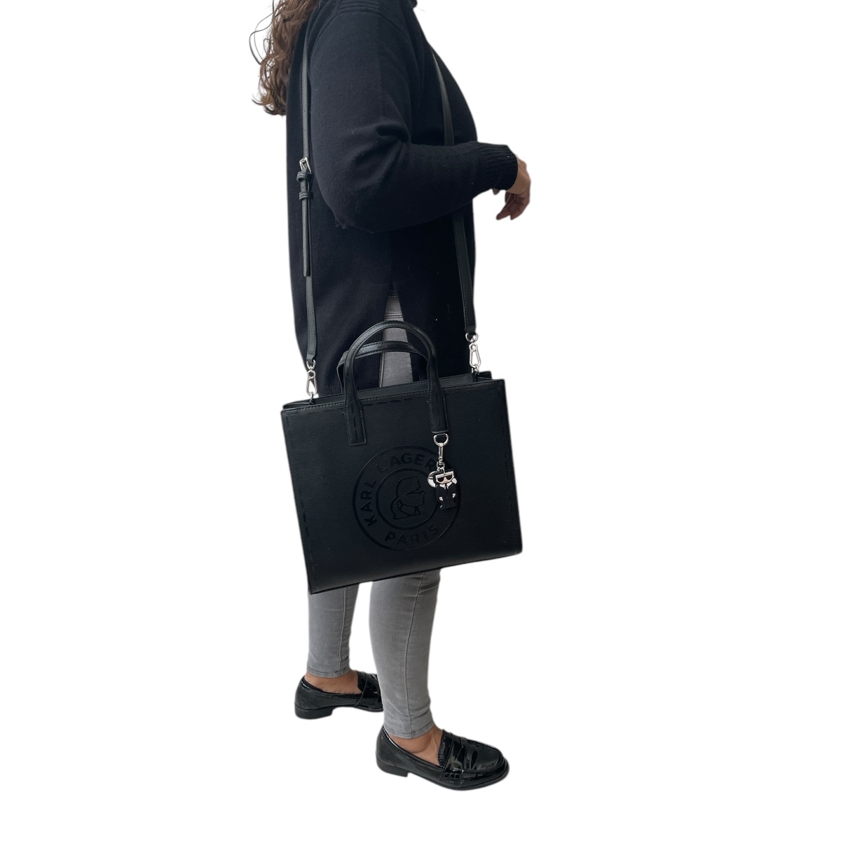 Foto 7 pulgar | Bolsa Karl Lagerfeld Tote Face Black para Dama