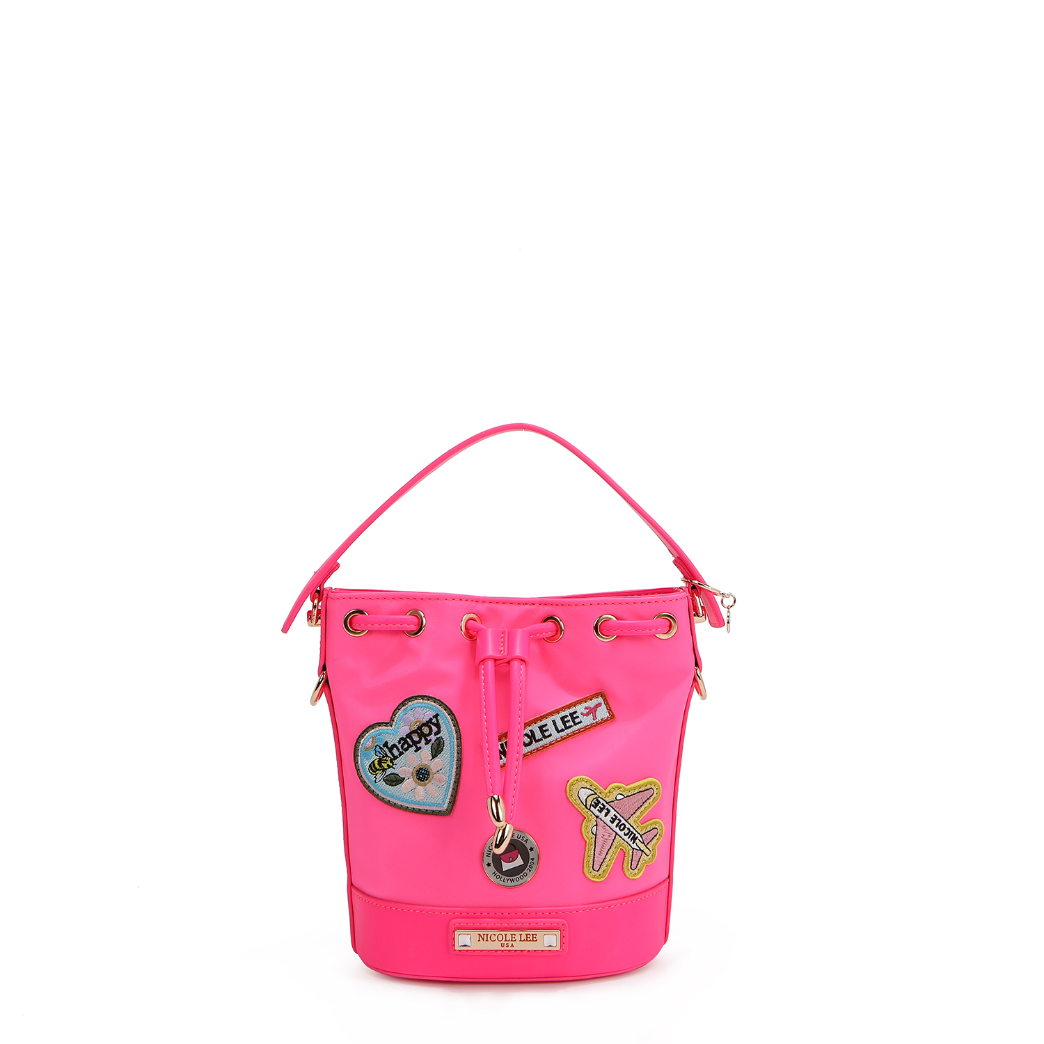 Foto 2 pulgar | Bolsa de Jareta Nicole Lee De Nailon Con Parches