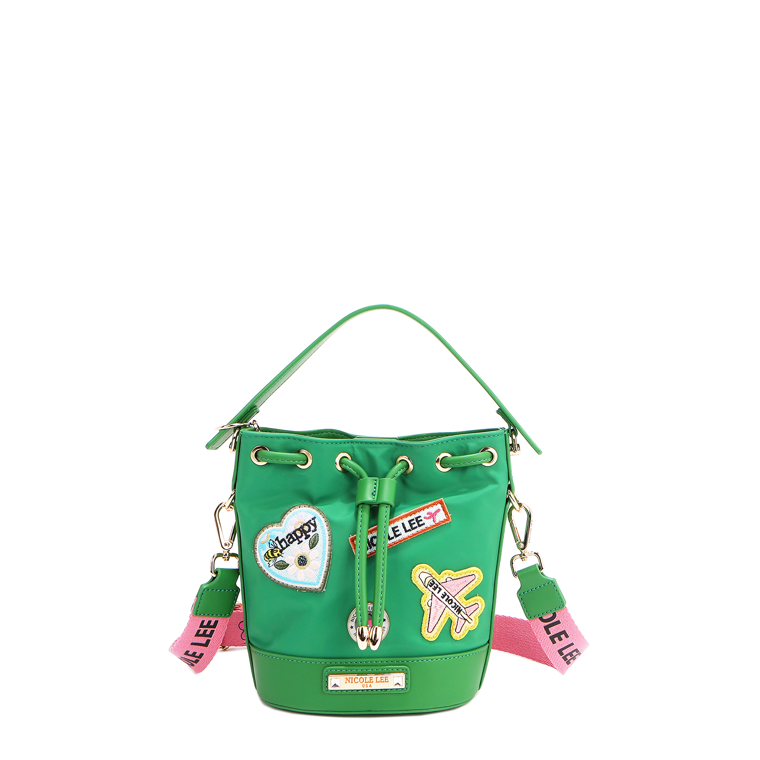 Foto 2 pulgar | Bolsa De Jareta Nicole Lee de Nailon Con Parches