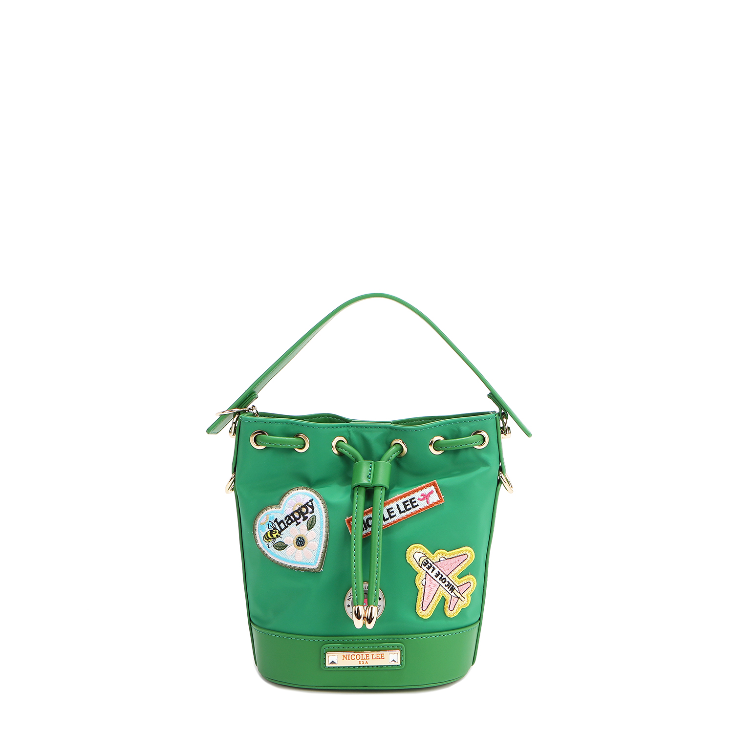Foto 4 pulgar | Bolsa De Jareta Nicole Lee de Nailon Con Parches