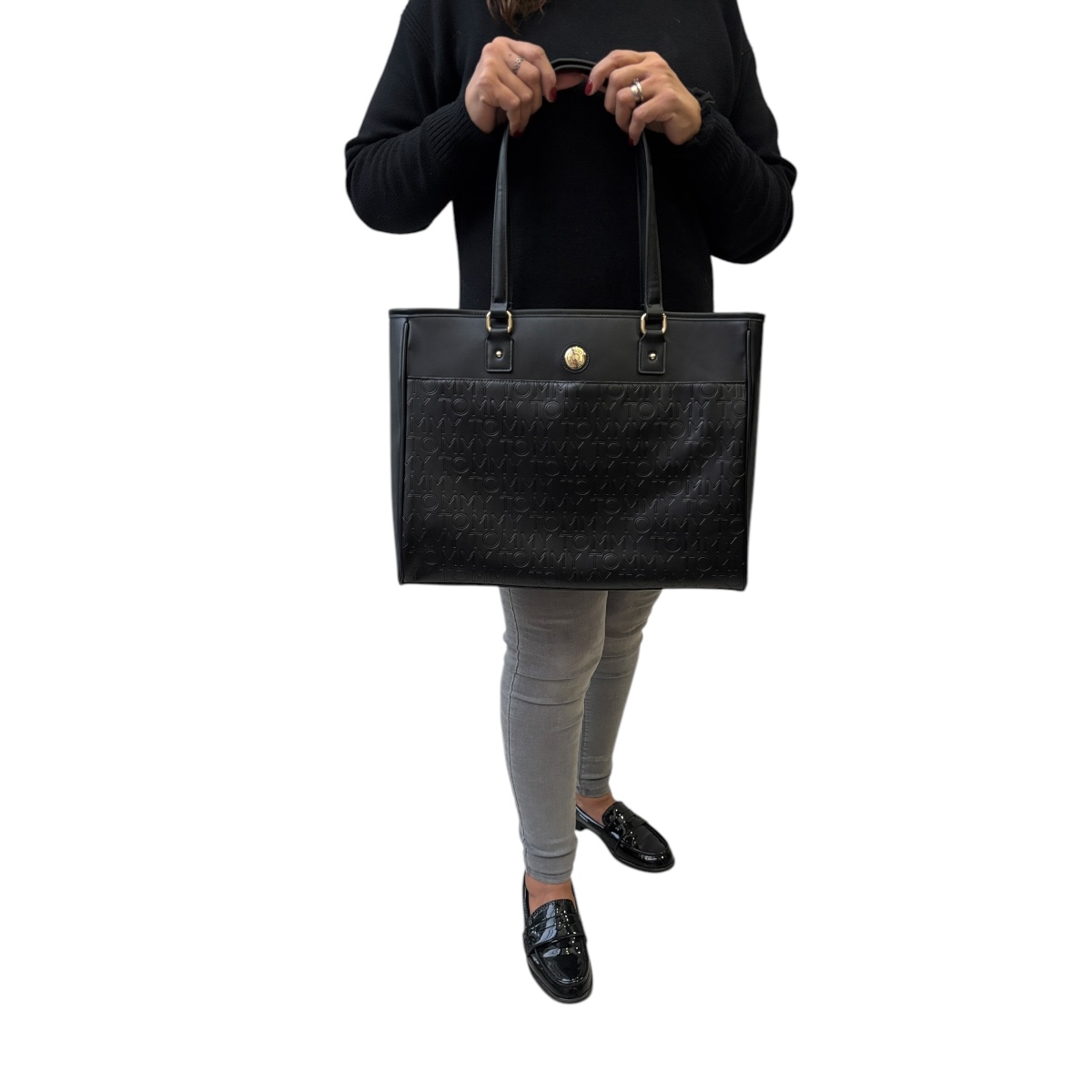 Foto 7 pulgar | Bolsa Tommy Hilfiger Estilo Tote Executive Black para Mujer