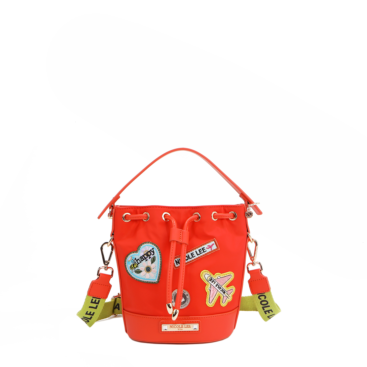 Foto 2 pulgar | Bolsa de Jareta Nicole Lee de Nailon Con Parches