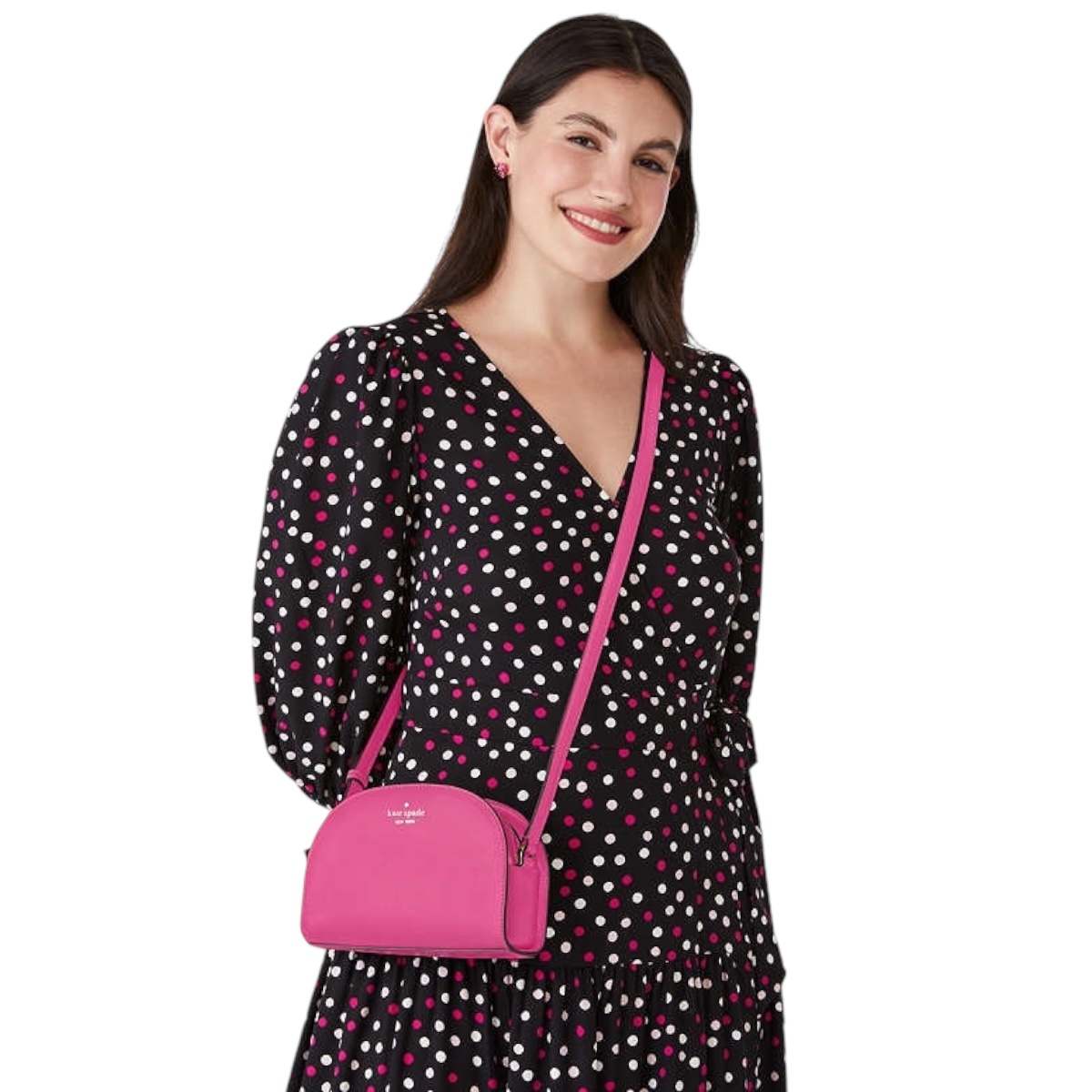 Foto 6 pulgar | Bolsa Kate Spade Crossbody Saffiano Pink para Mujer