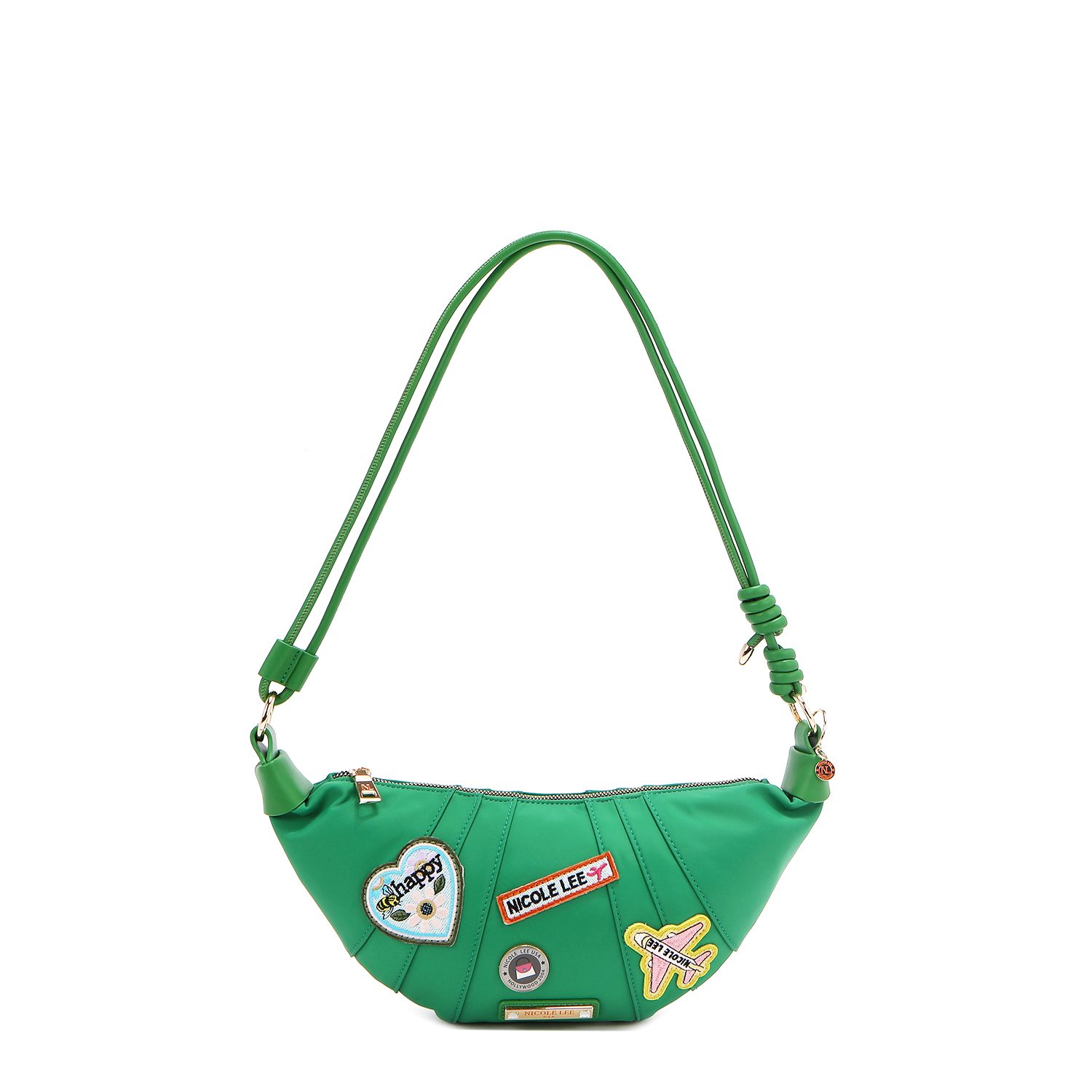 Foto 2 pulgar | Bolsa Shoulder Nicole Lee de Nailon con Parches