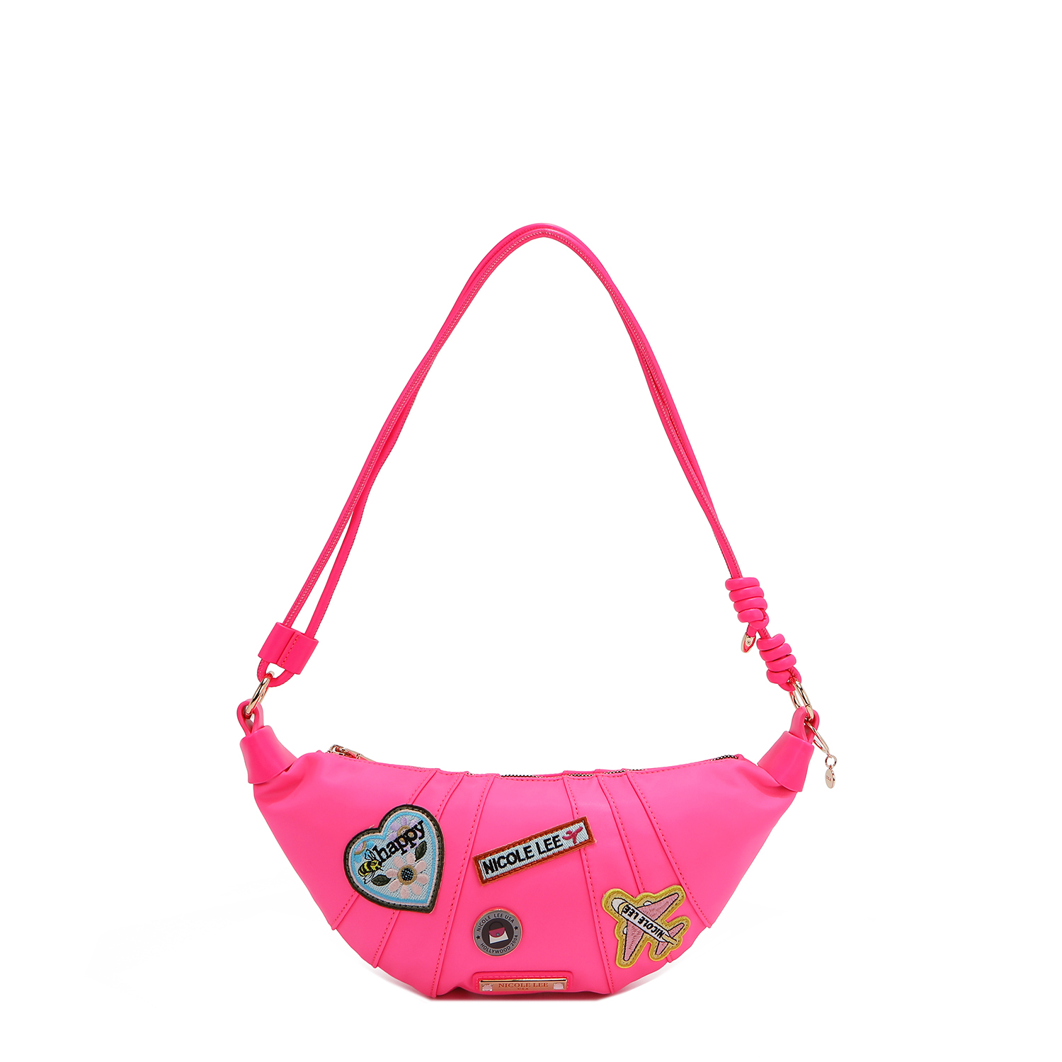 Foto 2 pulgar | Bolsa Shoulder Nicole Lee de Nailon con Parches