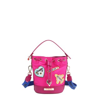 Foto 3 | Bolsa de Jareta Nicole Lee de Nailon con Parches