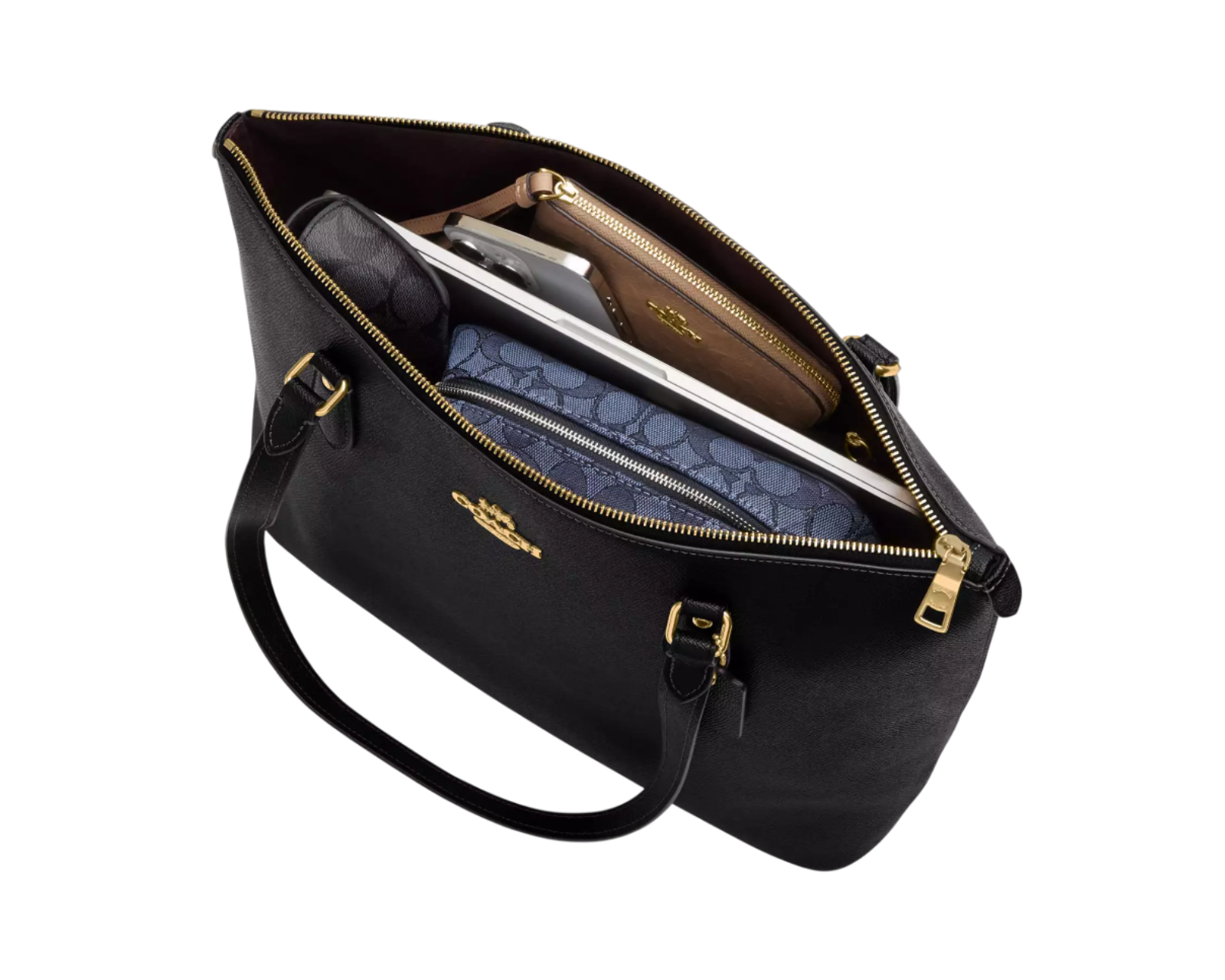 Foto 5 pulgar | Bolsa Coach Gallery Tote Bag Cv402 Negra