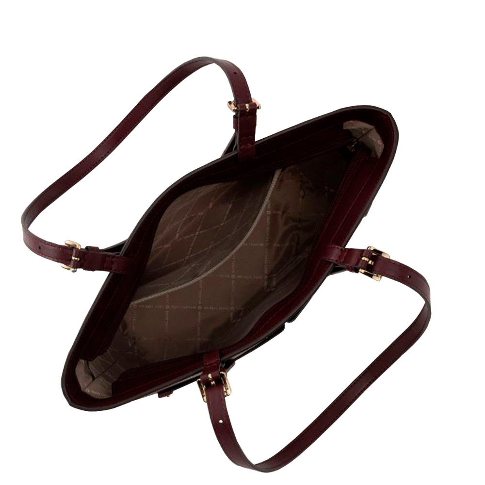 Foto 4 pulgar | Bolsa Michael Kors Jet Set Medium Pocket Tote Bag Color 35f3gtvt8b Vino