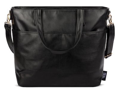 Foto 2 | Bolsa De Piel Sintética Negra, Sencilla Y Moderna, Grande, Para Portátil De 17 Pulgadas - Venta Internacional.