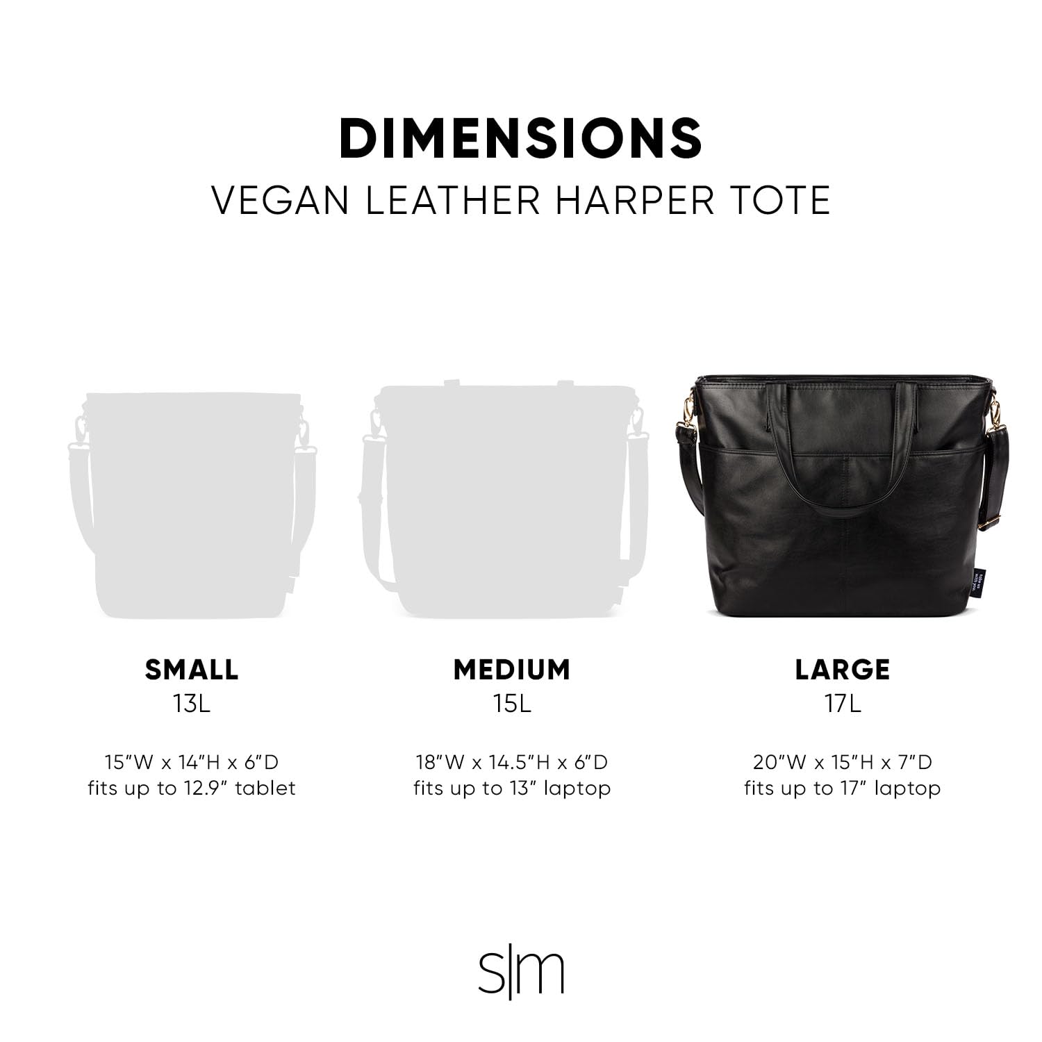Foto 3 | Bolsa De Piel Sintética Negra, Sencilla Y Moderna, Grande, Para Portátil De 17 Pulgadas - Venta Internacional.