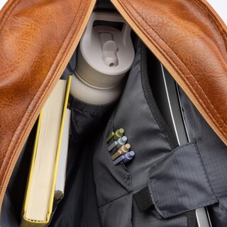 Foto 5 | Bolsa De Piel Sintética Negra, Sencilla Y Moderna, Grande, Para Portátil De 17 Pulgadas - Venta Internacional.