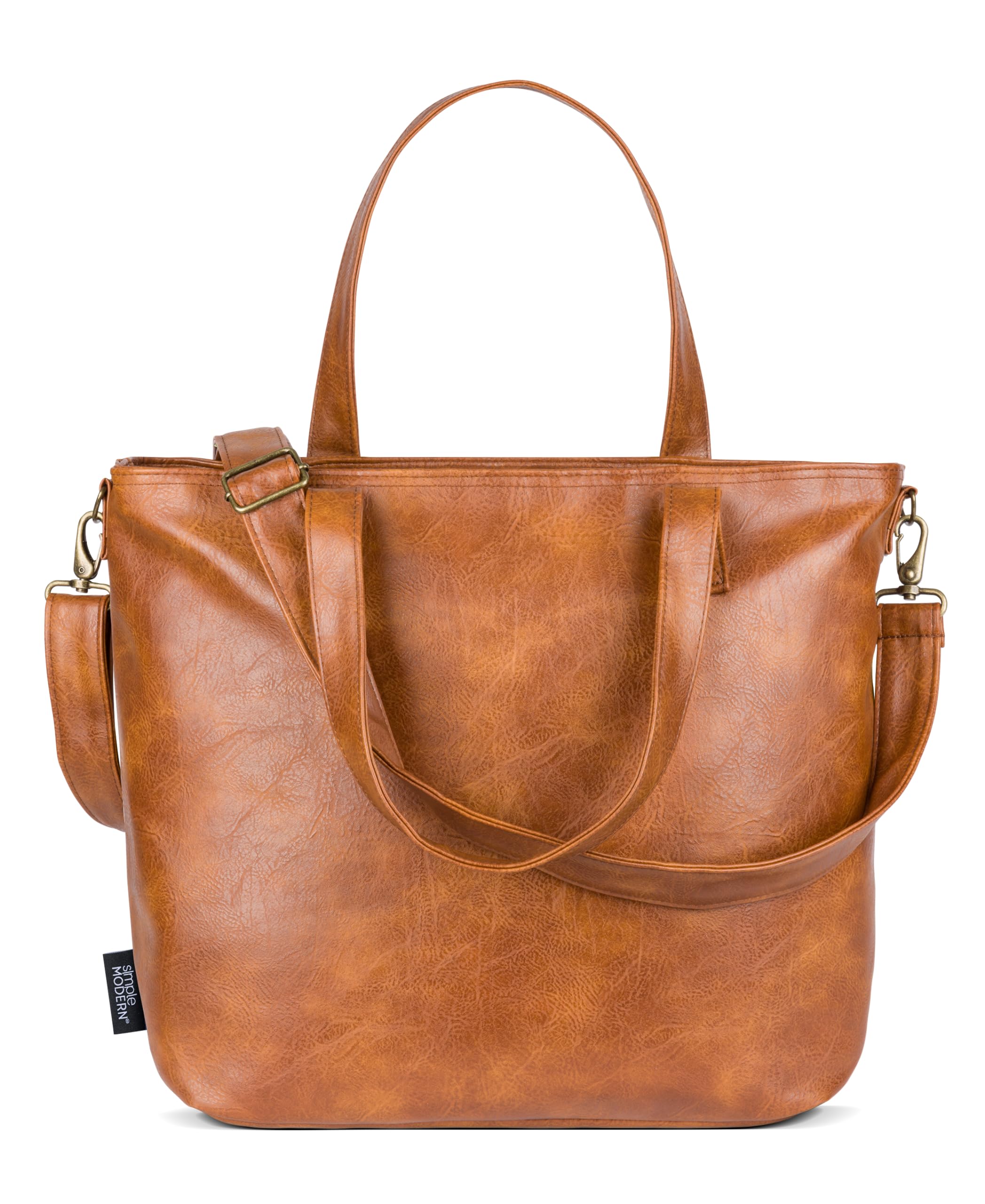 Foto 2 pulgar | Bolsa De Piel Sintética Marrón, Sencilla Y Moderna, Grande, Para Portátil De 17 Pulgadas - Venta Internacional.