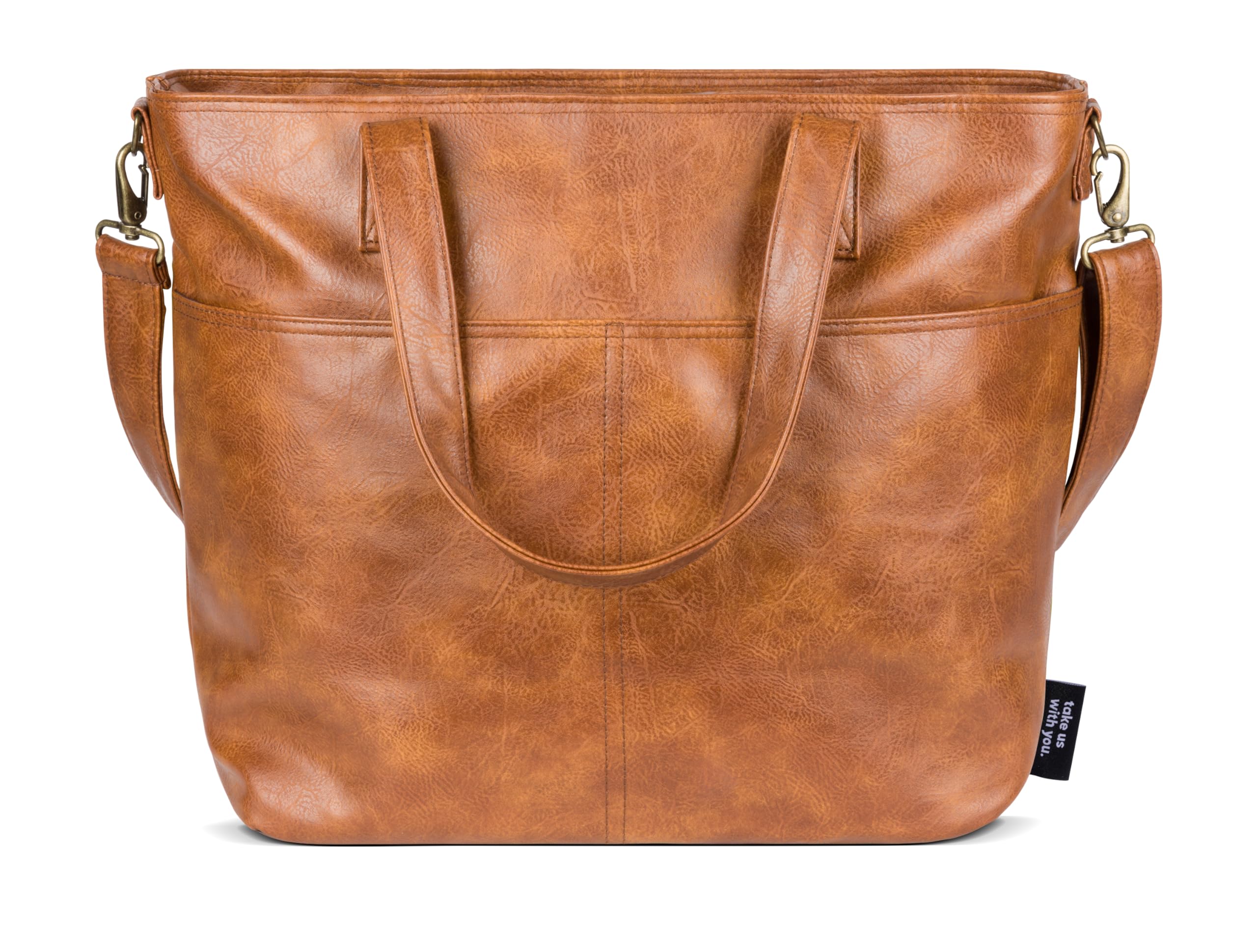 Foto 3 pulgar | Bolsa De Piel Sintética Marrón, Sencilla Y Moderna, Grande, Para Portátil De 17 Pulgadas - Venta Internacional.