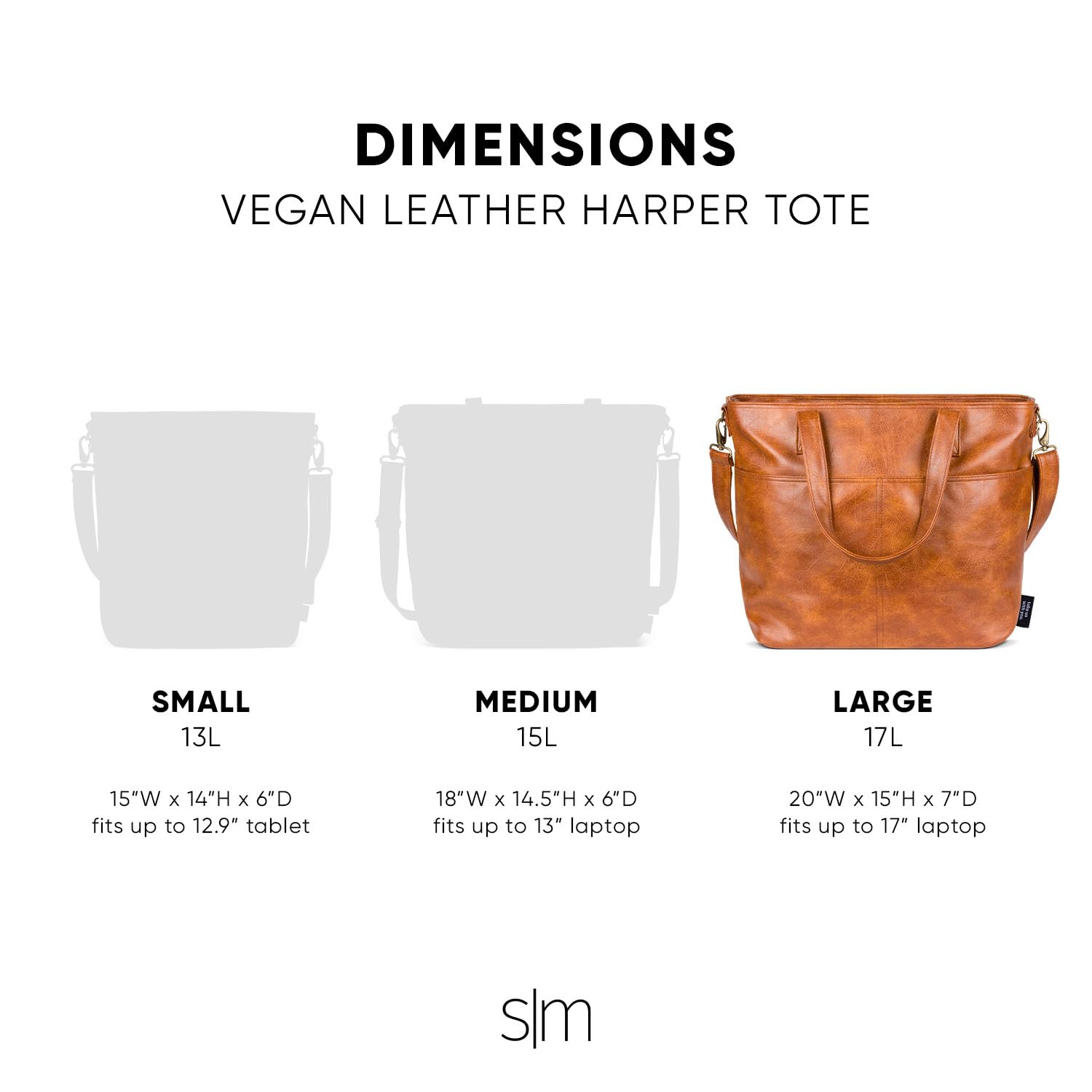 Foto 3 | Bolsa De Piel Sintética Marrón, Sencilla Y Moderna, Grande, Para Portátil De 17 Pulgadas - Venta Internacional.
