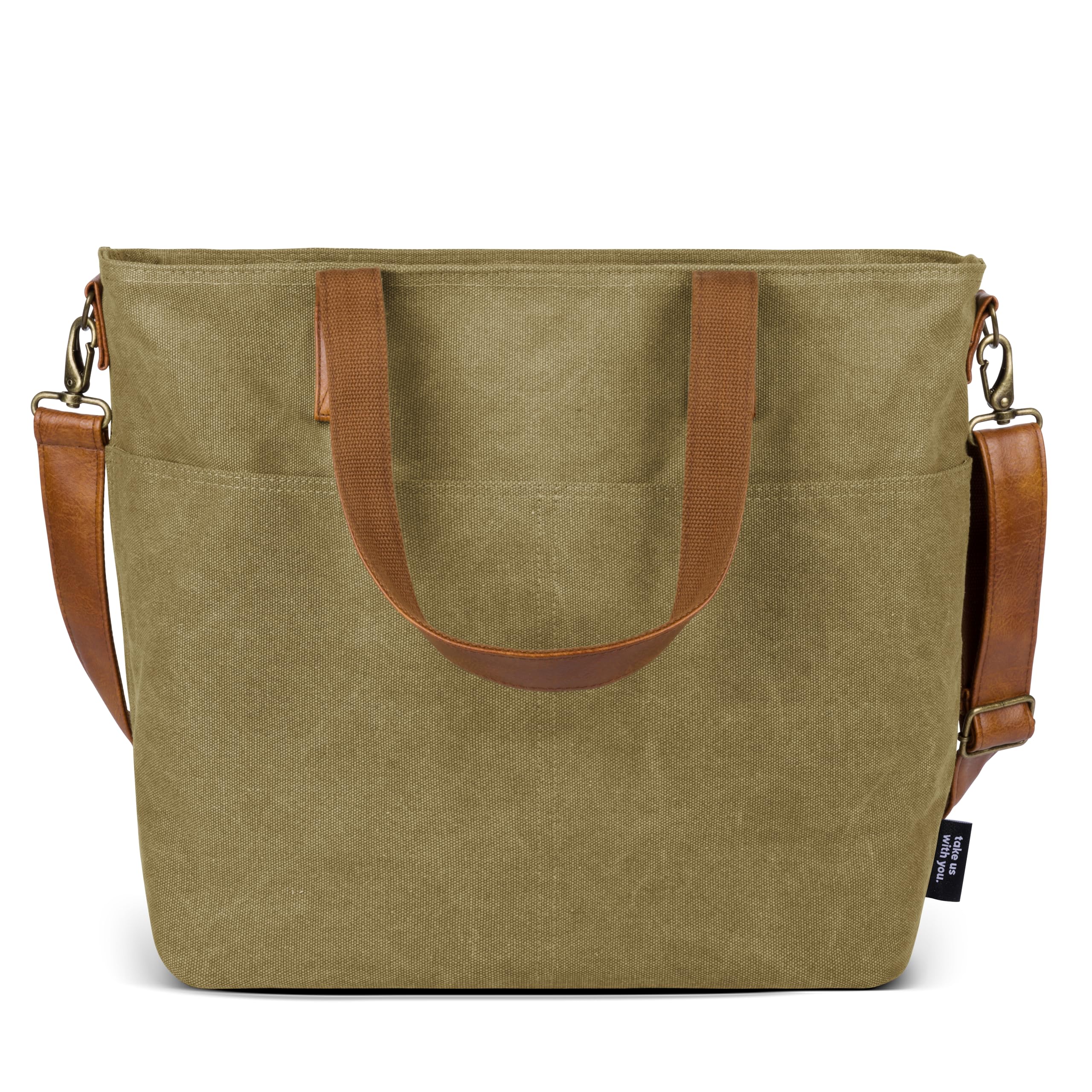 Foto 3 pulgar | Bolsa De Lona Grande, Moderna Y Sencilla, Color Oliva, Para Portátil De 17 Pulgadas - Venta Internacional.