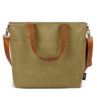 Foto 2 | Bolsa De Lona Grande, Moderna Y Sencilla, Color Oliva, Para Portátil De 17 Pulgadas - Venta Internacional.