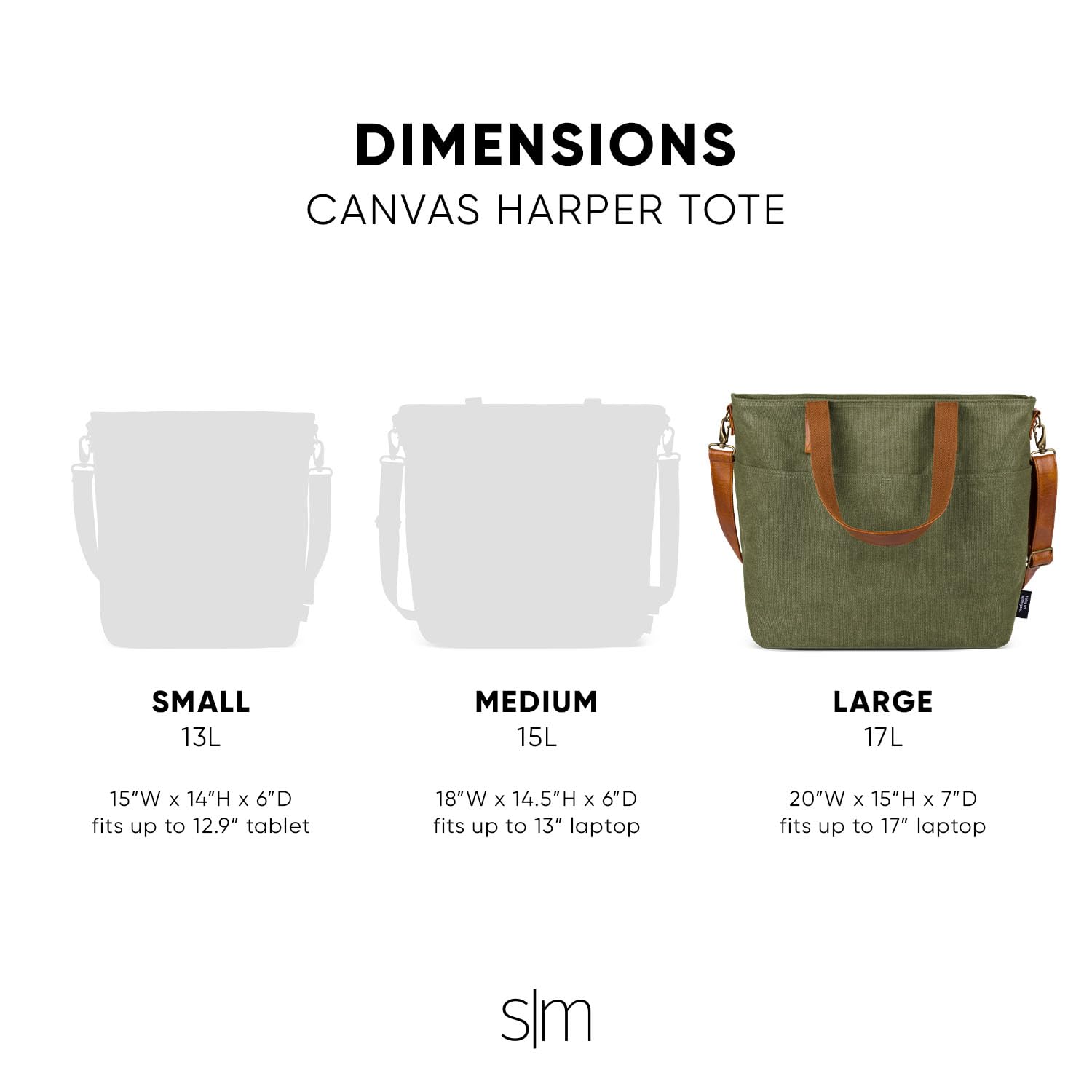 Foto 3 | Bolsa De Lona Grande, Moderna Y Sencilla, Color Oliva, Para Portátil De 17 Pulgadas - Venta Internacional.