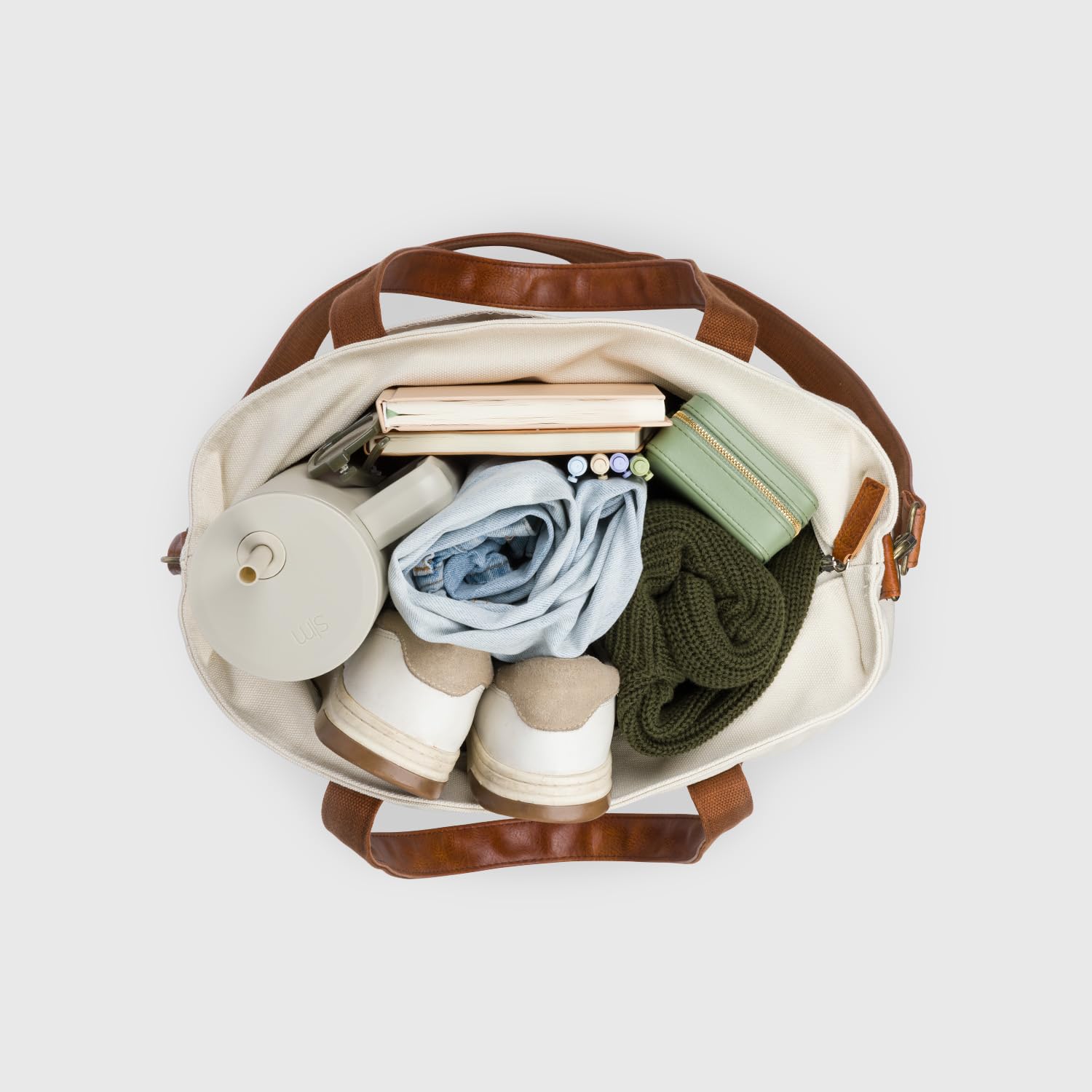 Foto 7 | Bolsa De Lona Grande, Simple Y Moderna, De Abedul Almendro, Para Portátil De 17 Pulgadas - Venta Internacional.