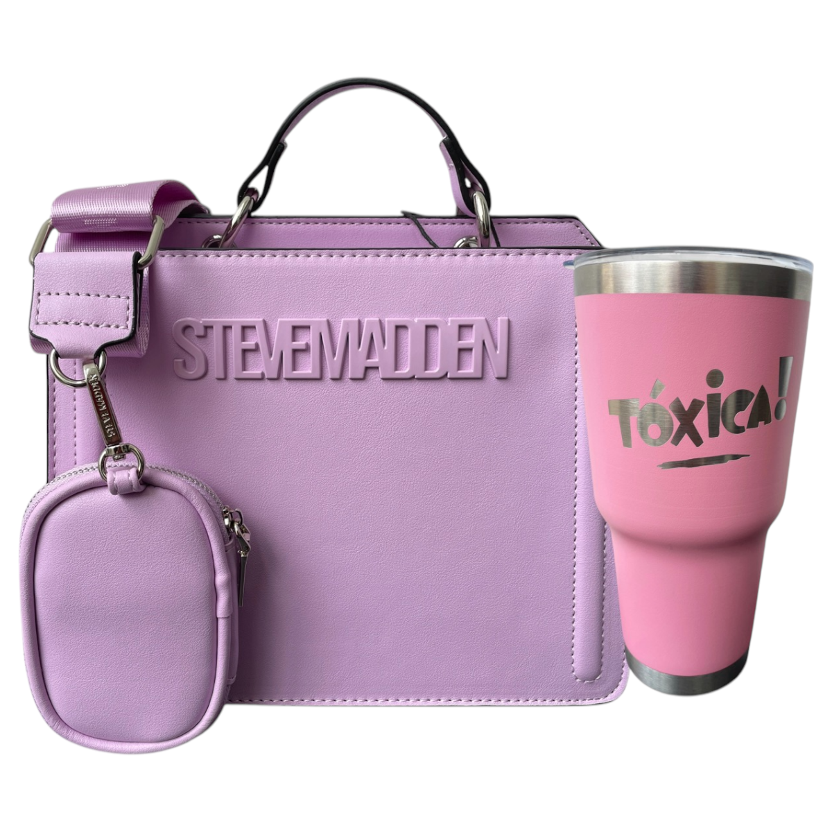 Foto 2 pulgar | Bolsa Steve Madden Bevelyn Mauve + Termo Toxica