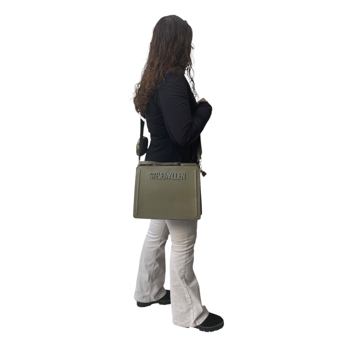 Foto 7 pulgar | Bolsa Steve Madden Bevelyn Olive Xl + Termo Toxica