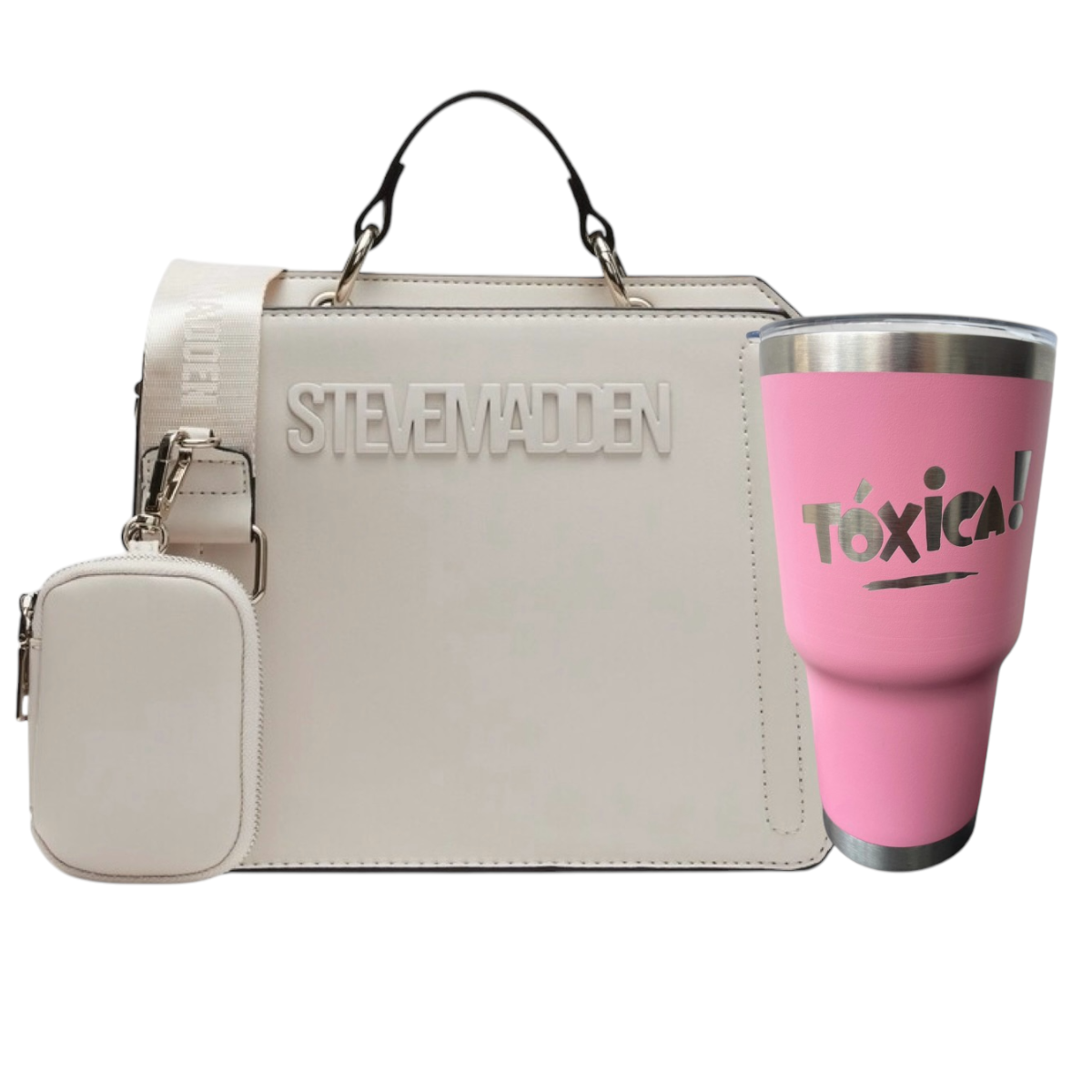 Foto 2 pulgar | Bolsa Steve Madden Bevelyn Cream + Termo Toxica