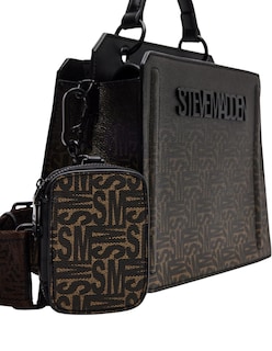 Foto 2 | Bolsa Tote Steve Madden Café Oscuro de Piel con Asa Desmontable Y Monedero Pequeño