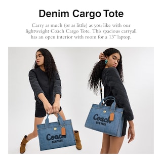 Foto 2 | Bolso De Mano Coach Cargo Indigo Para Mujer - Venta Internacional.