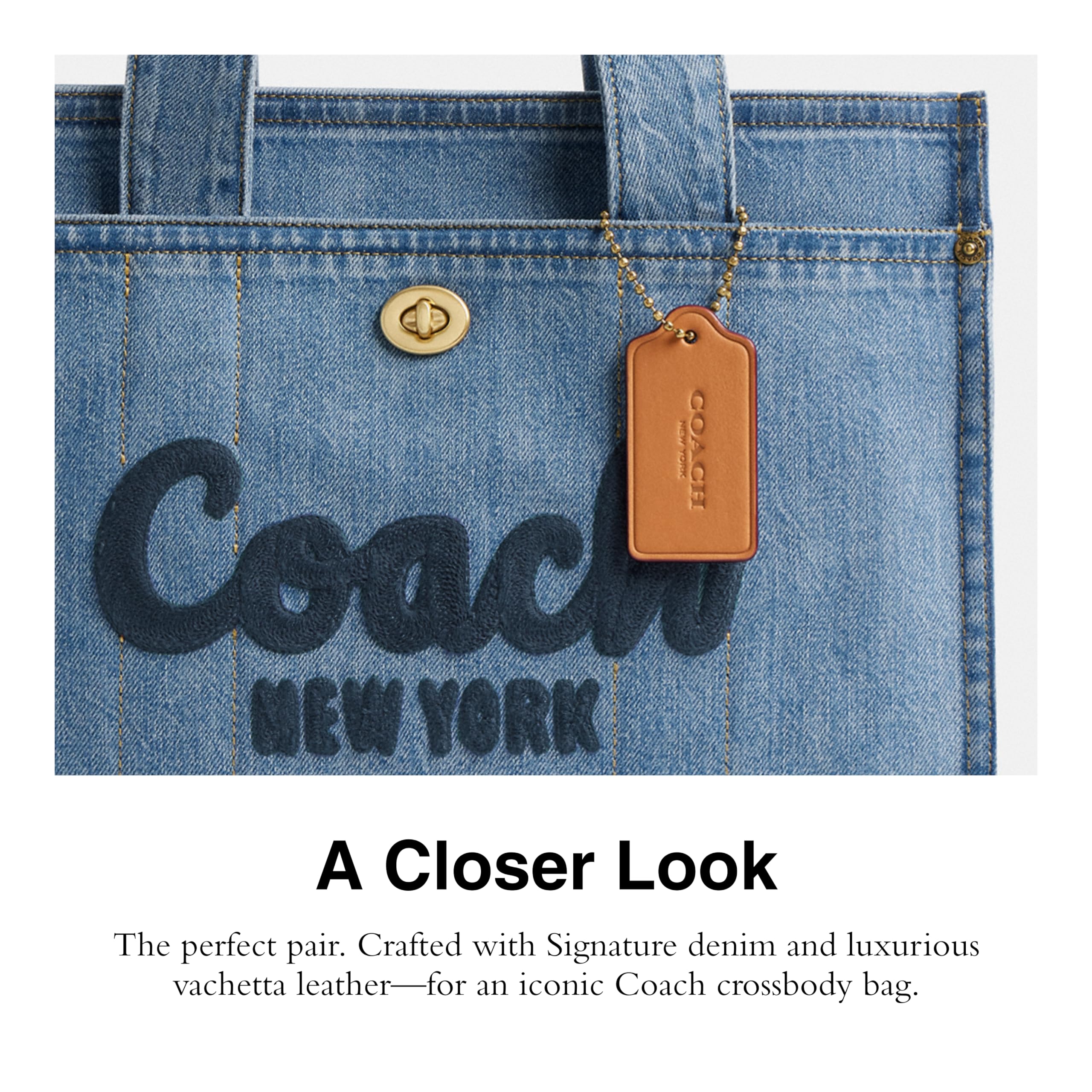 Foto 4 | Bolso De Mano Coach Cargo Indigo Para Mujer - Venta Internacional.
