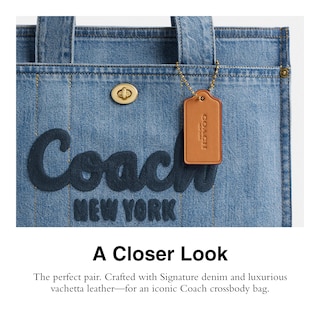Foto 4 | Bolso De Mano Coach Cargo Indigo Para Mujer - Venta Internacional.