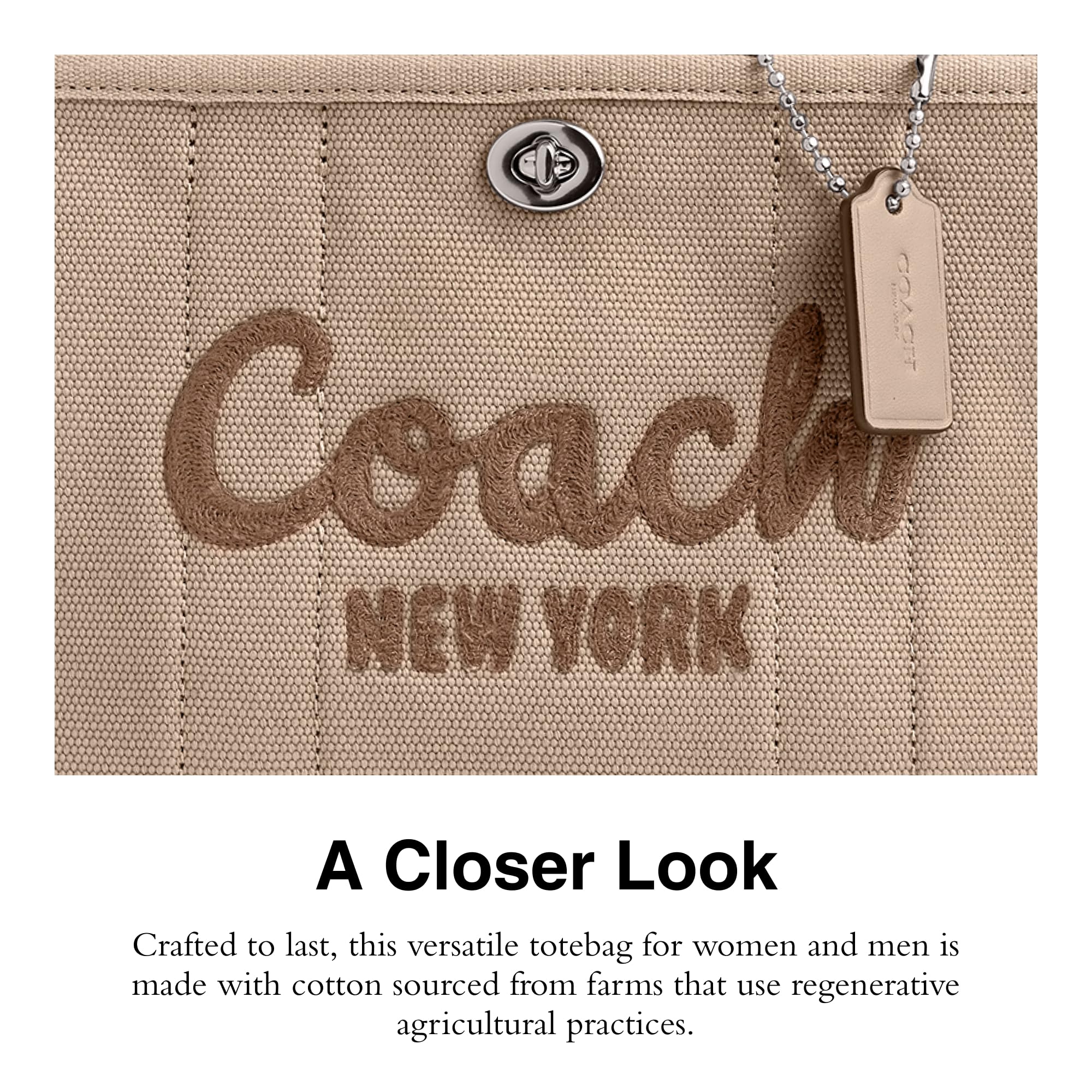 Foto 5 pulgar | Bolsa Coach Cargo Tote 26 Dark Natural Para Mujeres Y Hombres - Venta Internacional.