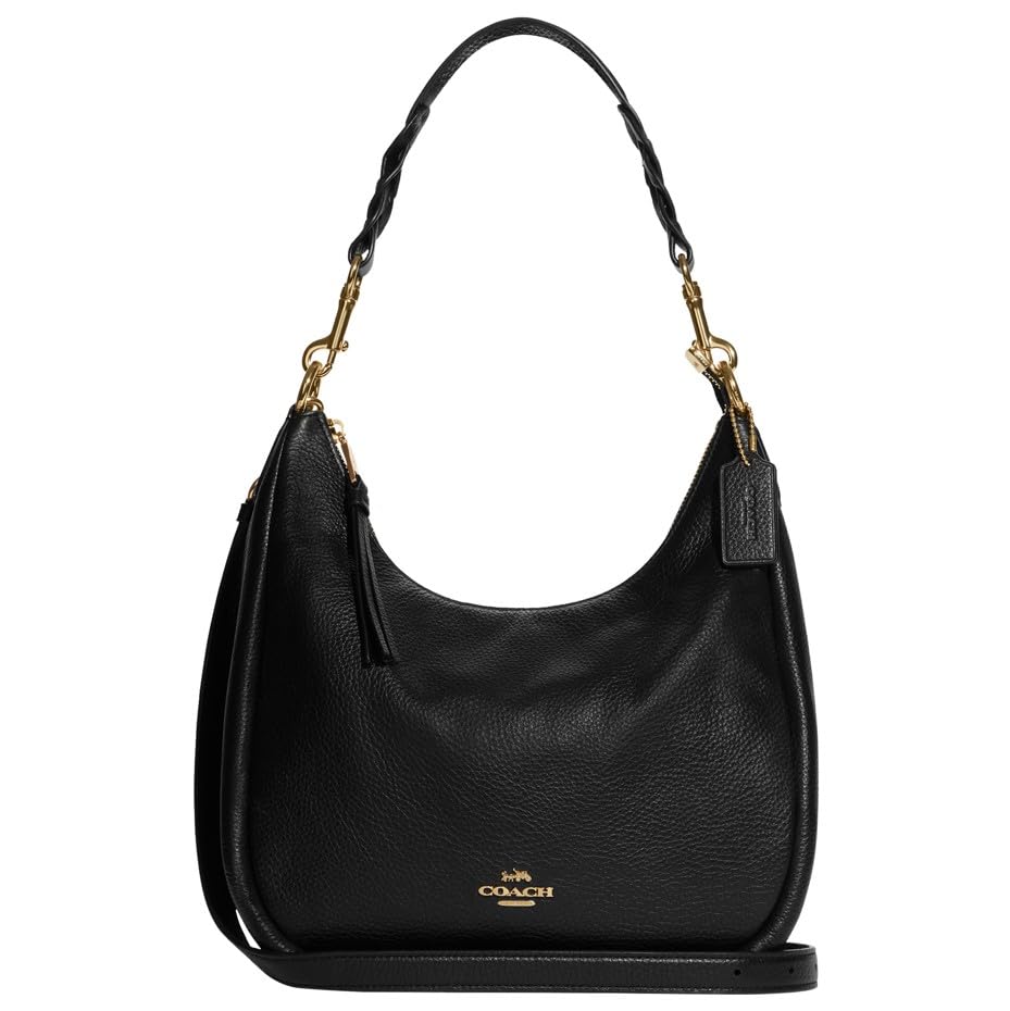 Foto 1 | Bolsa Bandolera Coach Jules Hobo de Piel Negra para Mujer - Venta Internacional
