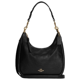 Foto 1 | Bolsa Bandolera Coach Jules Hobo de Piel Negra para Mujer - Venta Internacional