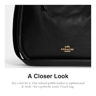 Foto 4 | Bolsa Bandolera Coach Jules Hobo de Piel Negra para Mujer - Venta Internacional