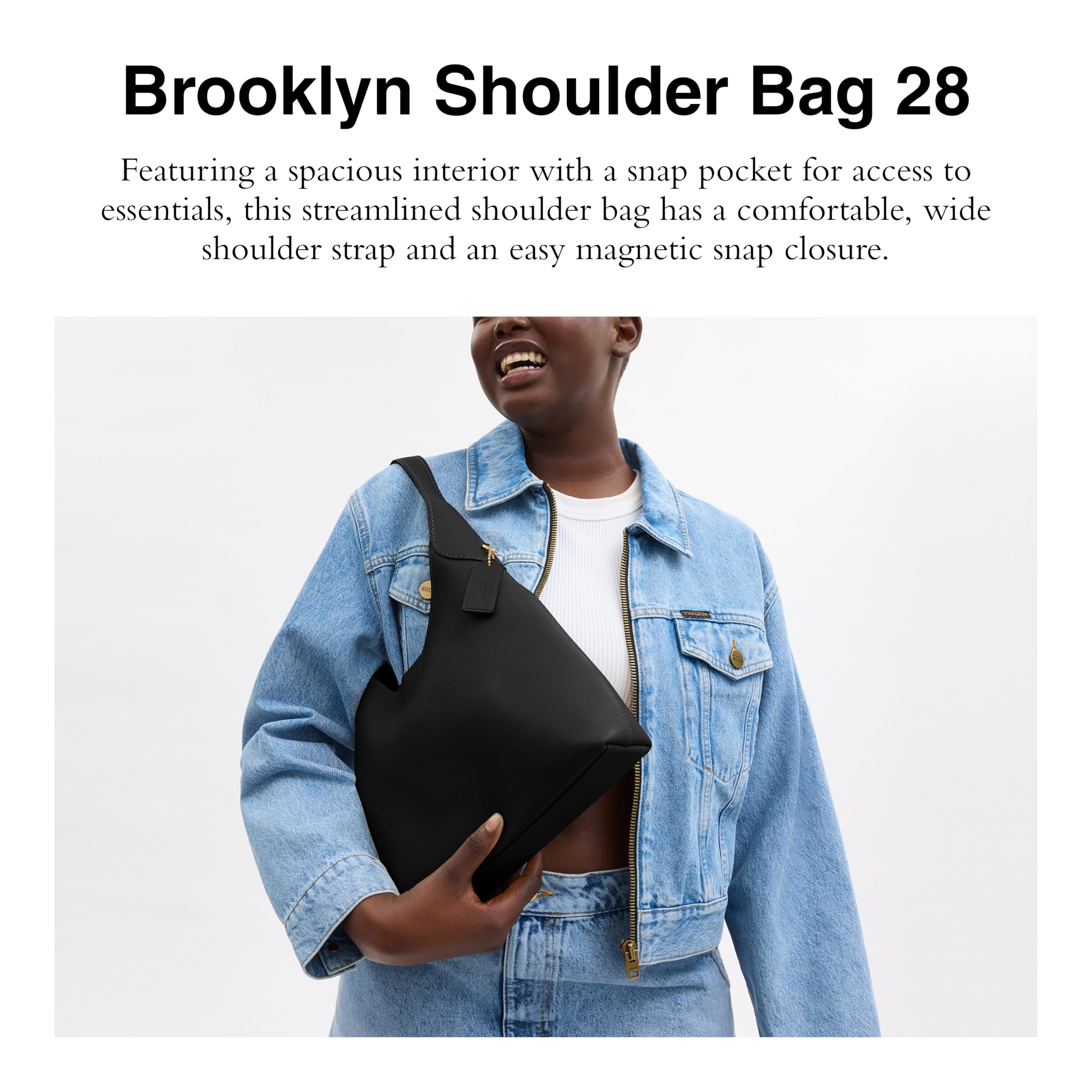 Foto 3 pulgar | Bolsa Bandolera Coach Brooklyn 28 Negra para Mujer - Venta Internacional