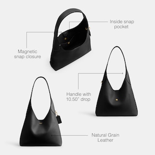 Foto 3 | Bolsa Bandolera Coach Brooklyn 28 Negra para Mujer - Venta Internacional