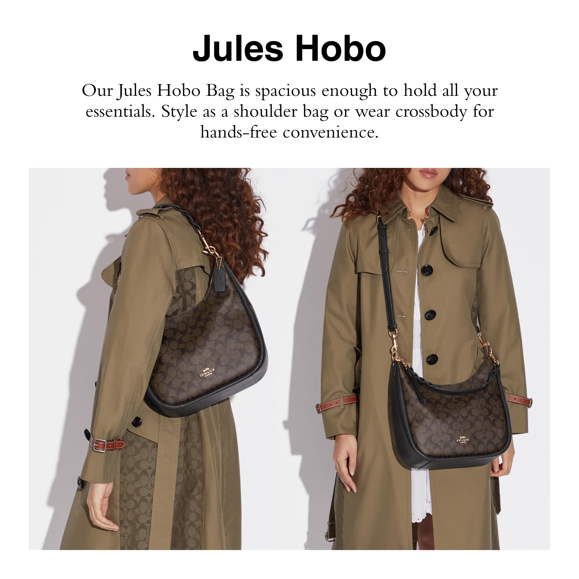Foto 4 pulgar | Bolso De Hombro Coach Jules Hobo Signature Canela Leather - Venta Internacional.