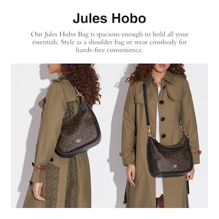Foto 3 | Bolso De Hombro Coach Jules Hobo Signature Canela Leather - Venta Internacional.