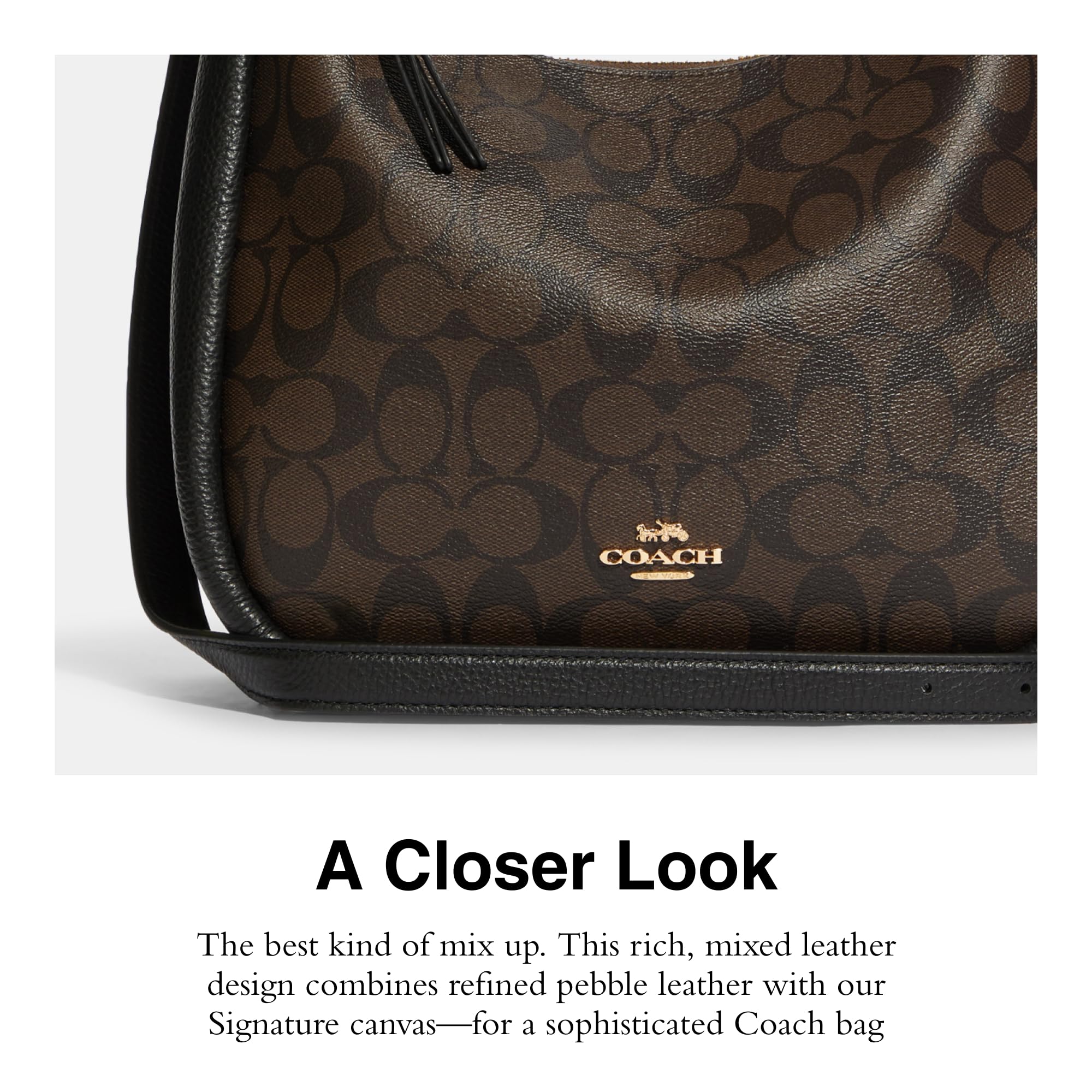Foto 5 pulgar | Bolso De Hombro Coach Jules Hobo Signature Canela Leather - Venta Internacional.
