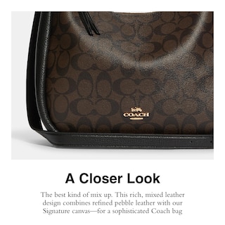 Foto 4 | Bolso De Hombro Coach Jules Hobo Signature Canela Leather - Venta Internacional.