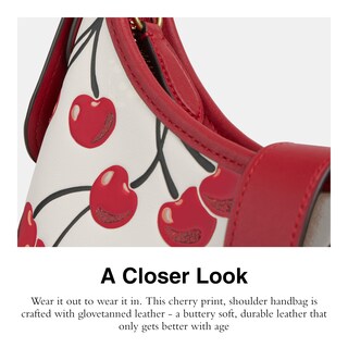Foto 4 | Bolso De Mano Coach Hamptons Hobo Chalk Con Estampado Multicolor De Cerezas - Venta Internacional.