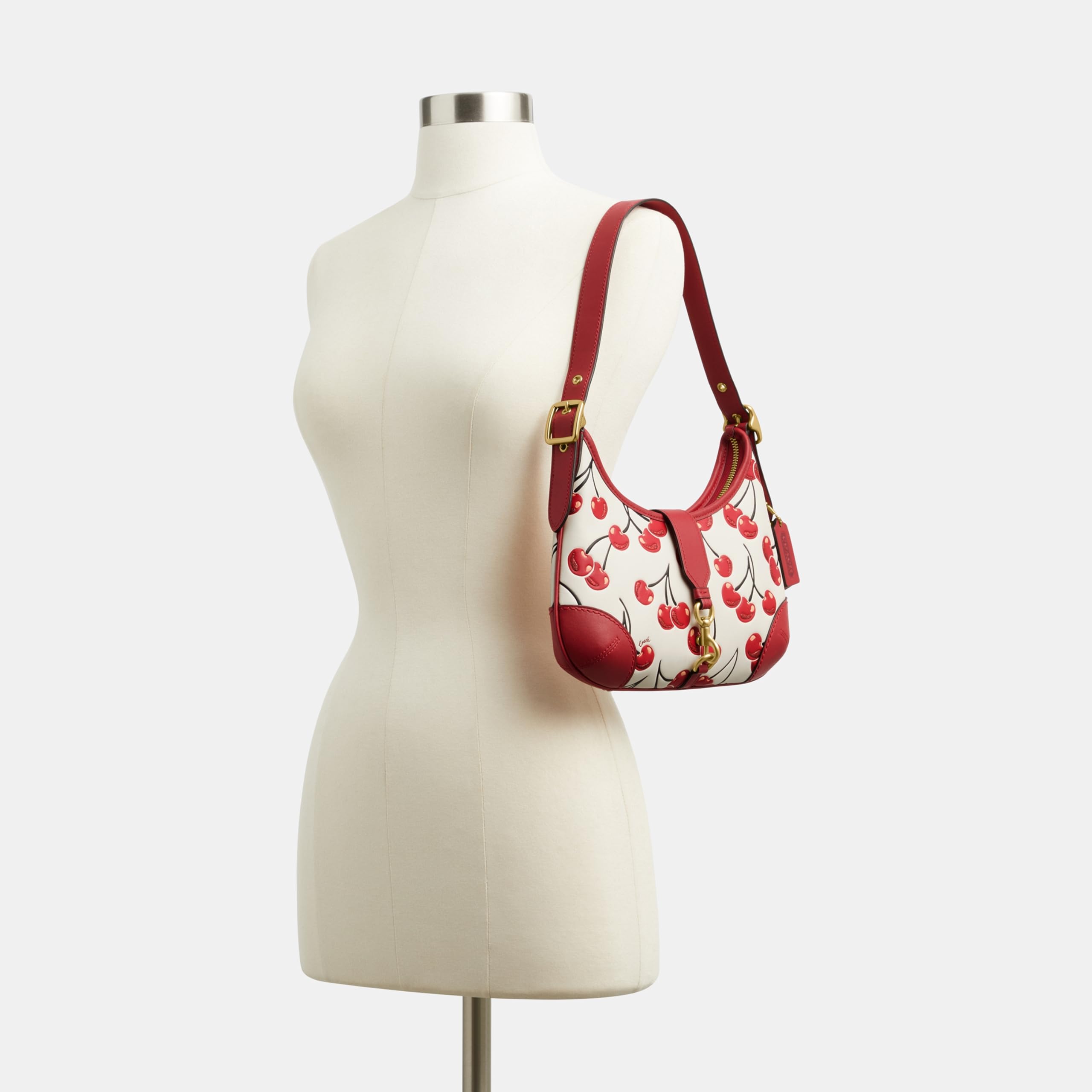 Foto 6 pulgar | Bolso De Mano Coach Hamptons Hobo Chalk Con Estampado Multicolor De Cerezas - Venta Internacional.