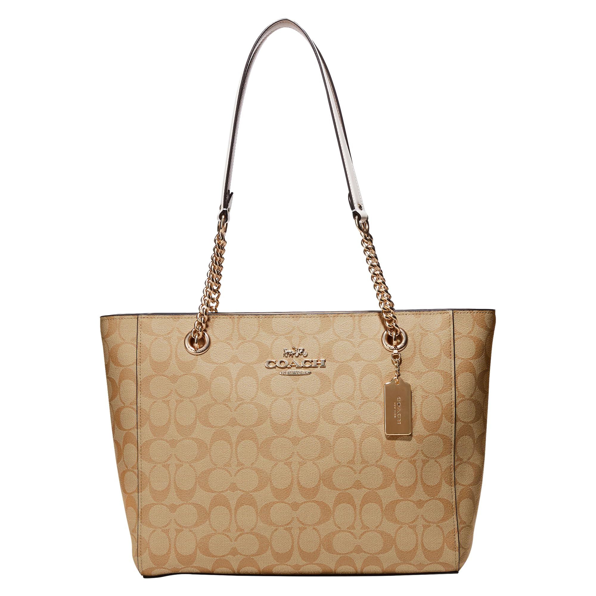 Foto 2 pulgar | Bolso De Mano Coach Cammie Chain, Color Caqui Claro, Tiza Para Mujer - Venta Internacional.