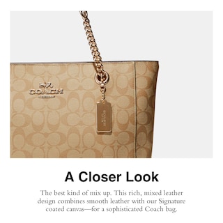 Foto 4 | Bolso De Mano Coach Cammie Chain, Color Caqui Claro, Tiza Para Mujer - Venta Internacional.