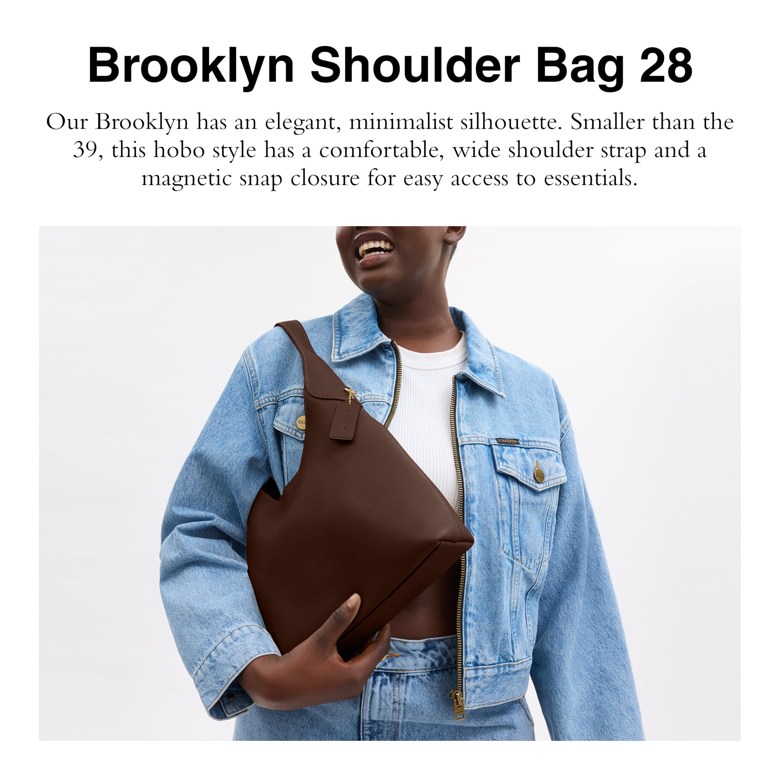 Foto 3 pulgar | Bolsa Bandolera Coach Brooklyn 28 Piel de Arce para Mujer - Venta Internacional