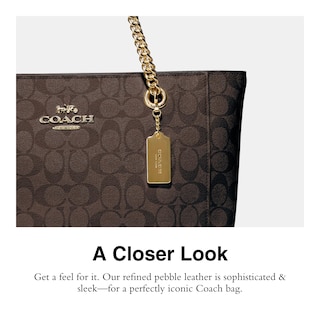 Foto 4 | Bolso De Mano Coach Cammie Chain, Marrón Y Negro, Lona Exclusiva - Venta Internacional.